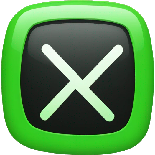 green check mark with a black background emoji