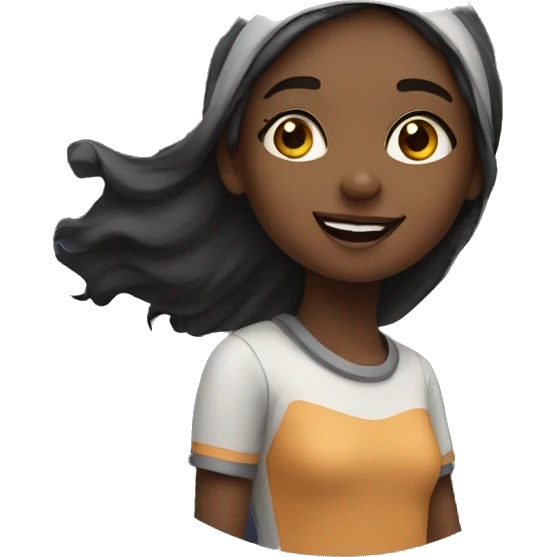 A girl on a moon emoji