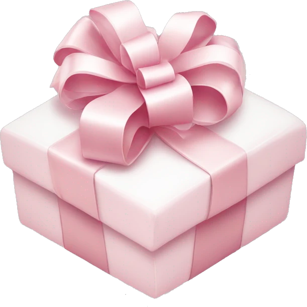 Light pink Christmas gifts under a white Christmas tree  emoji