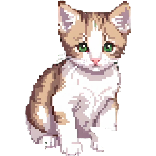 Kitten smells flowers emoji