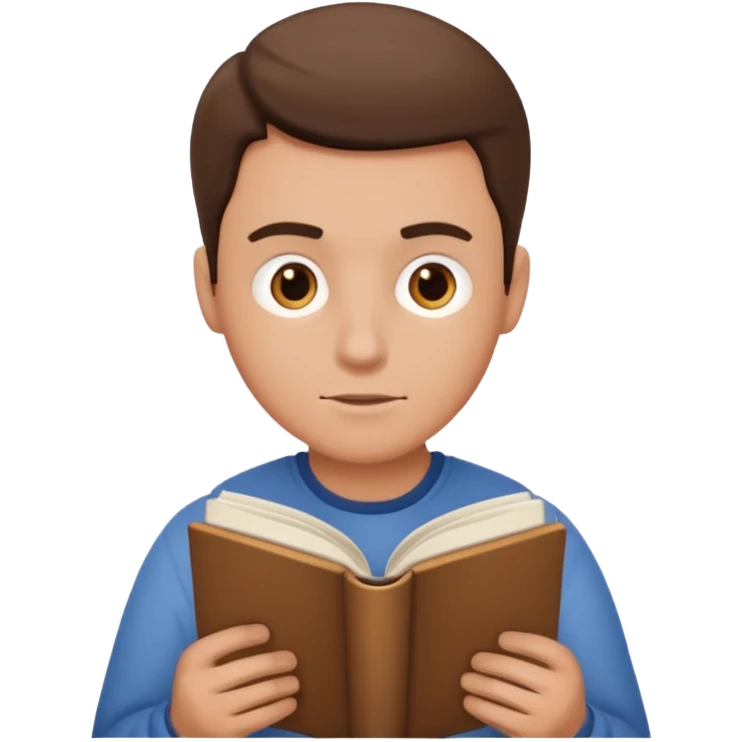 A man reading book emoji