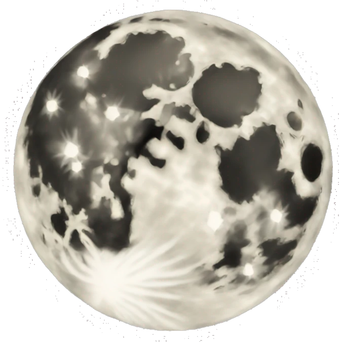 Romantic full moon emoji