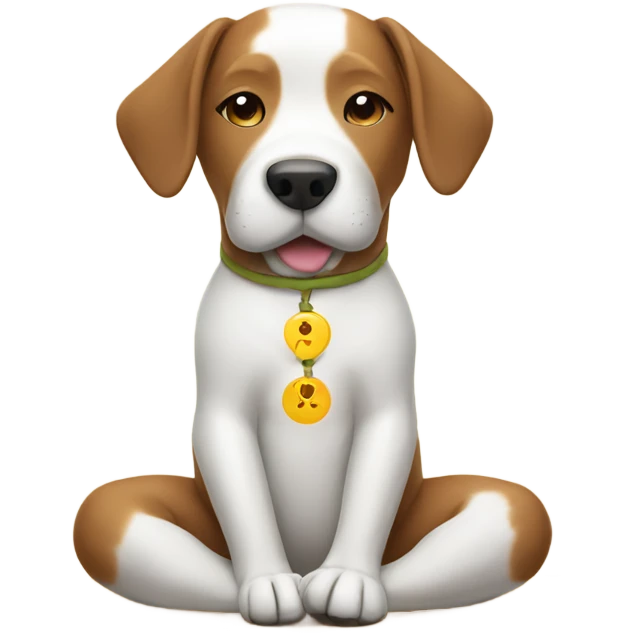 Dog doing yoga emoji