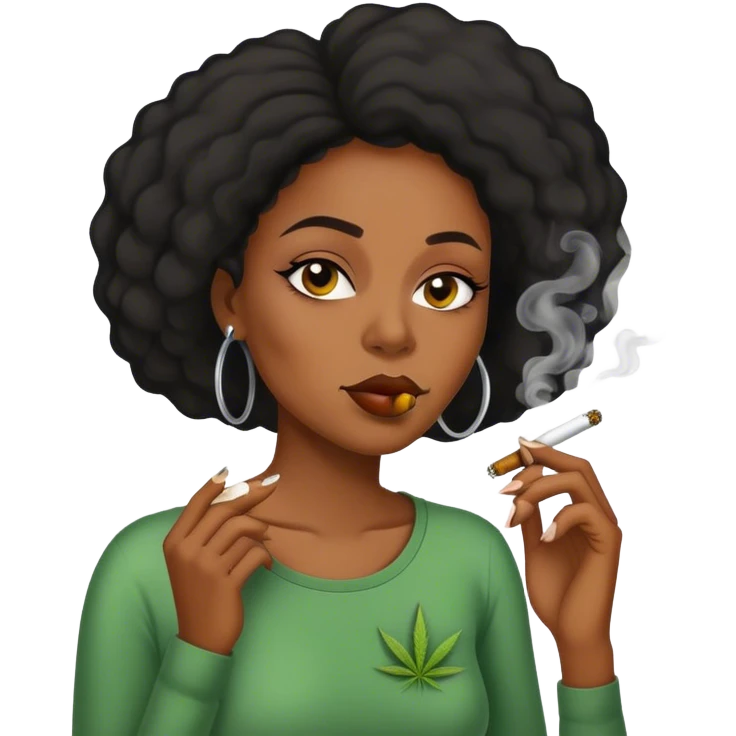 nana smoking weed emoji