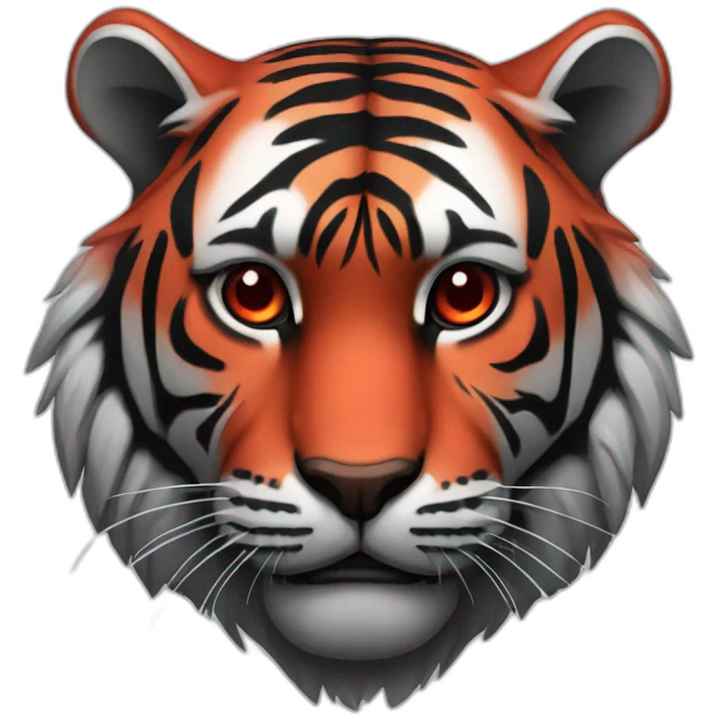 black red gloomy tiger emoji