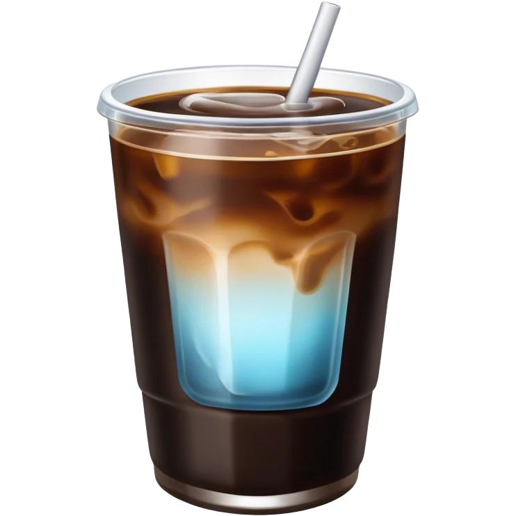 Iced black coffee emoji