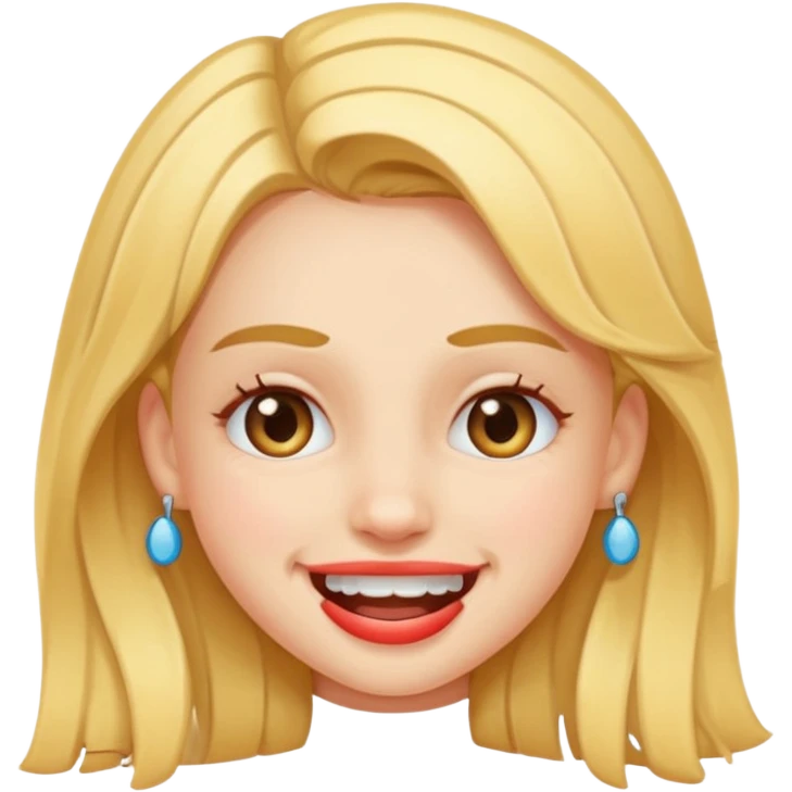 Braces girl, winking emoji
