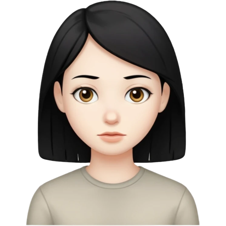 another black hair emoji