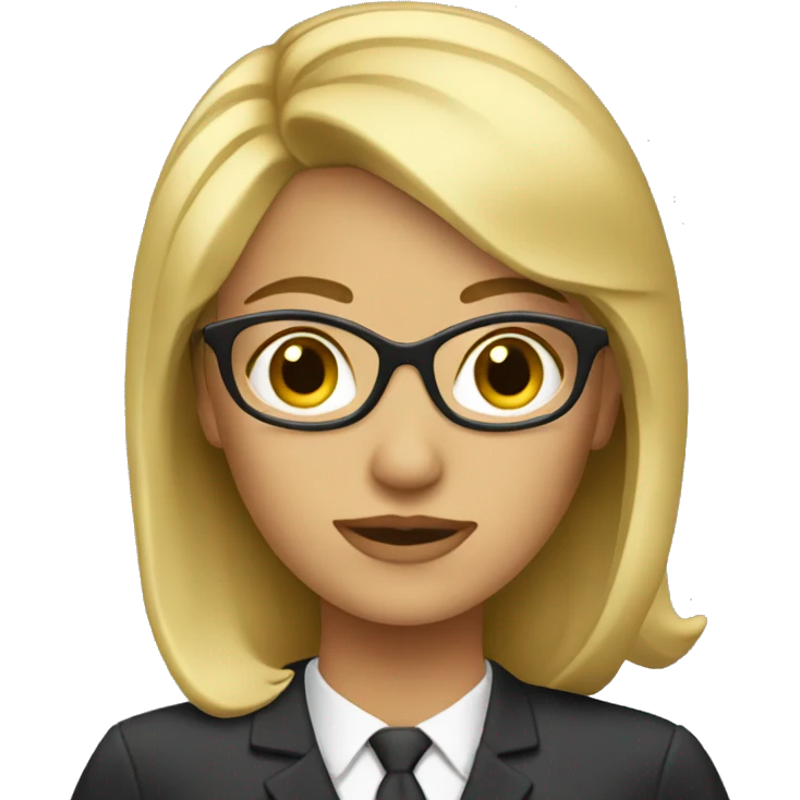 Blonde banker woman emoji