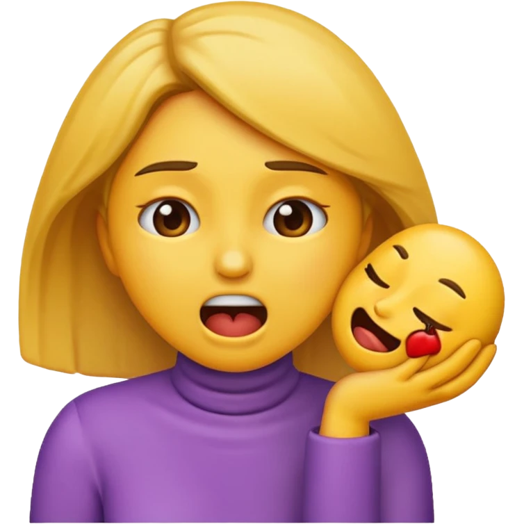 Women emoji choking herself  emoji