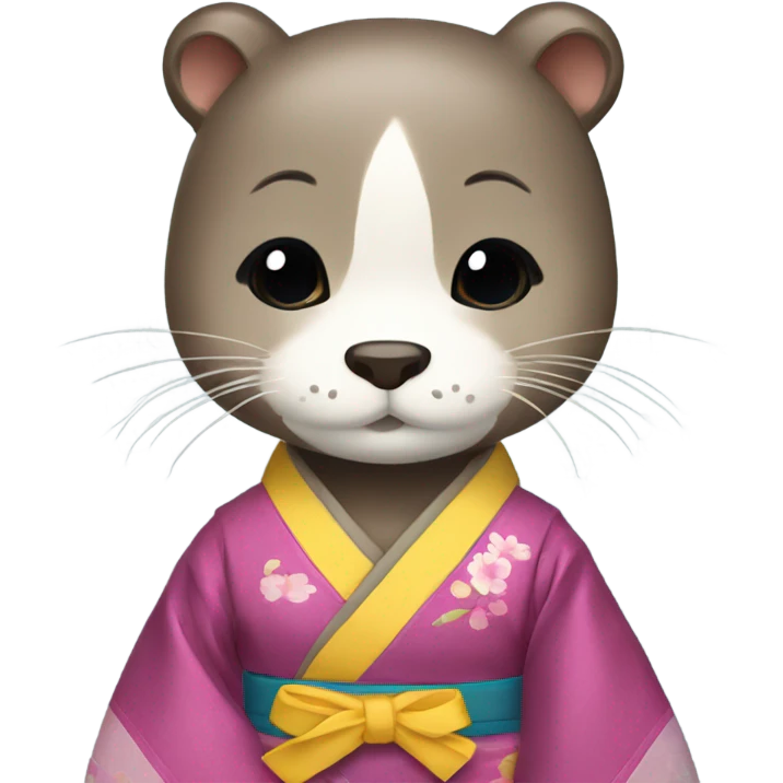 an otter wear hanbok emoji