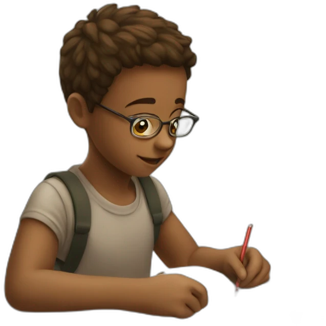 enfant qui fait ses devoir emoji
