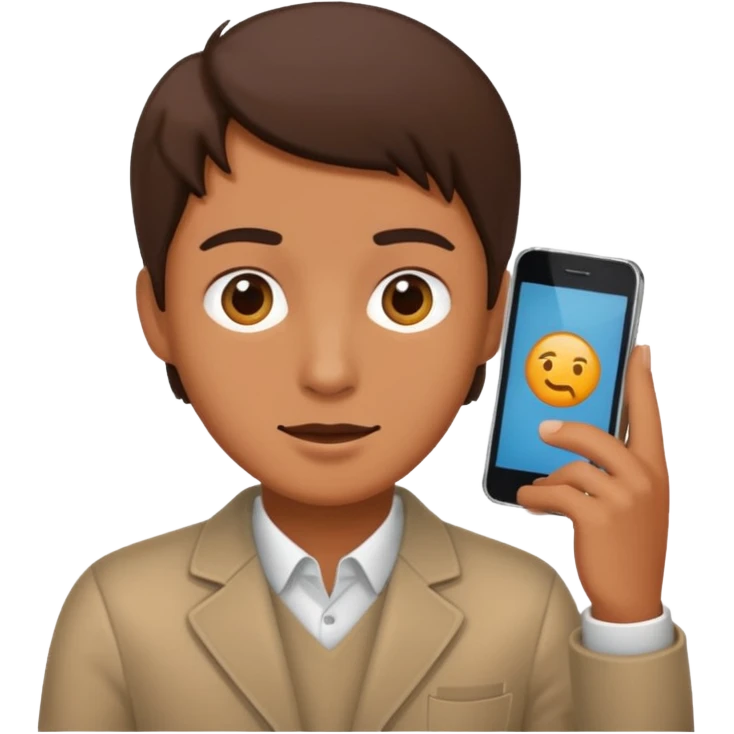 interacting with phone emoji