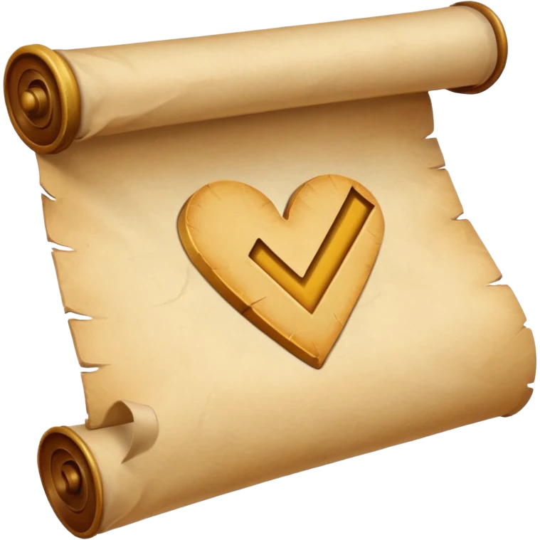 scroll with a check mark on it emoji