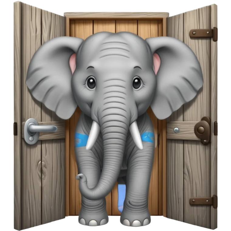 elephant next to a door emoji