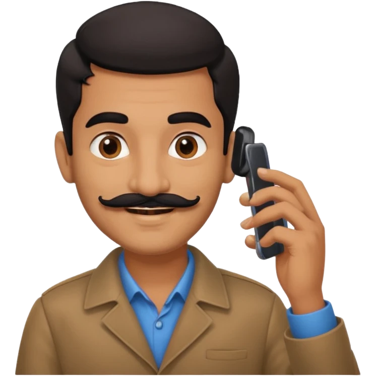 generate an indian uber driver calling on mobile emoji