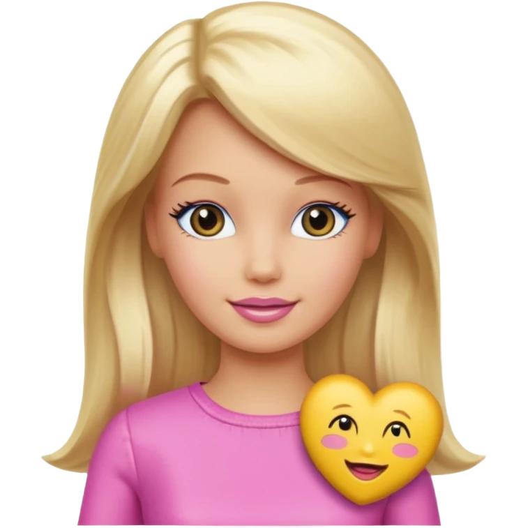 lav en barbie emoji med hjerteøjne emoji