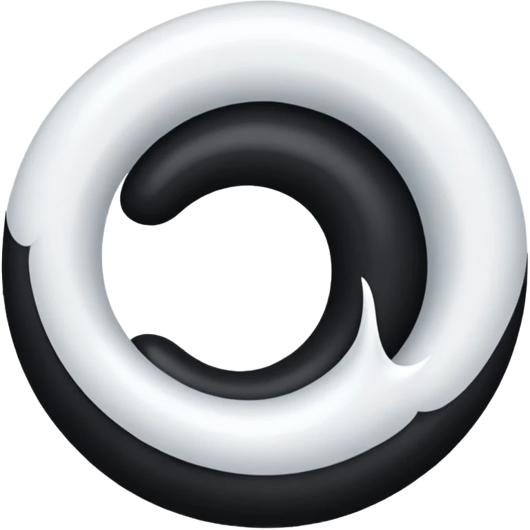 Quiero un logo de un círculo negro con una fina línea blanca vertical y una línea horizontal más gruesa que apunte hacia la izquierda. emoji