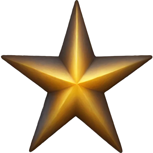 Star bIt's a star, but only 3/4 of this star is painted. emoji