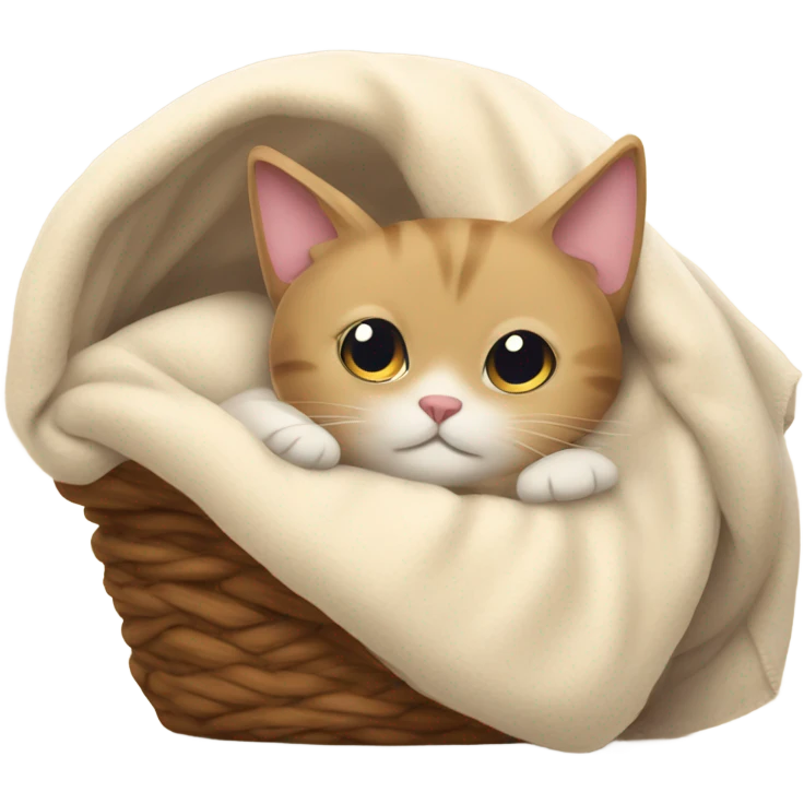 Cat in bed  emoji