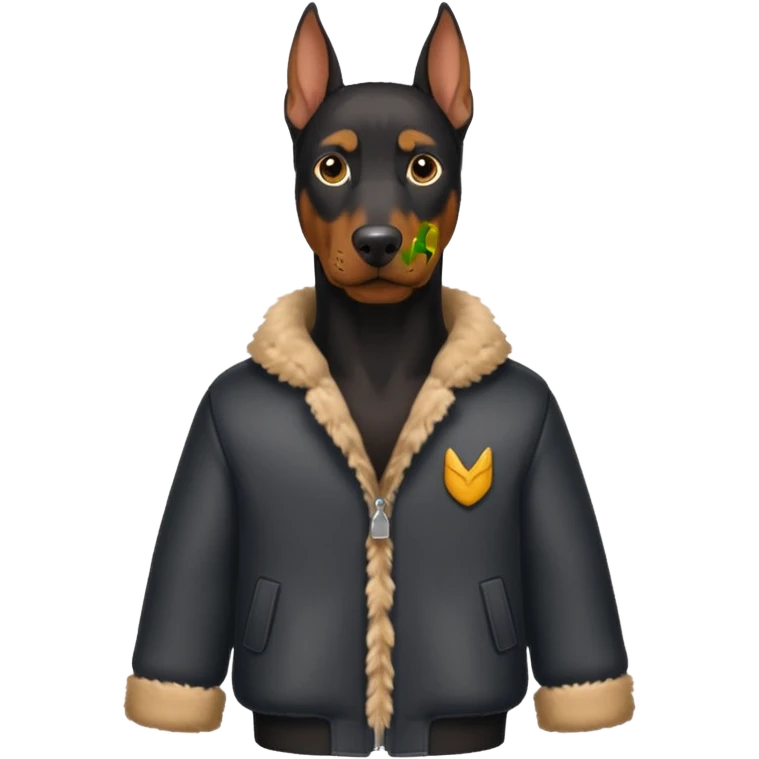 Doberman with clothes on emoji