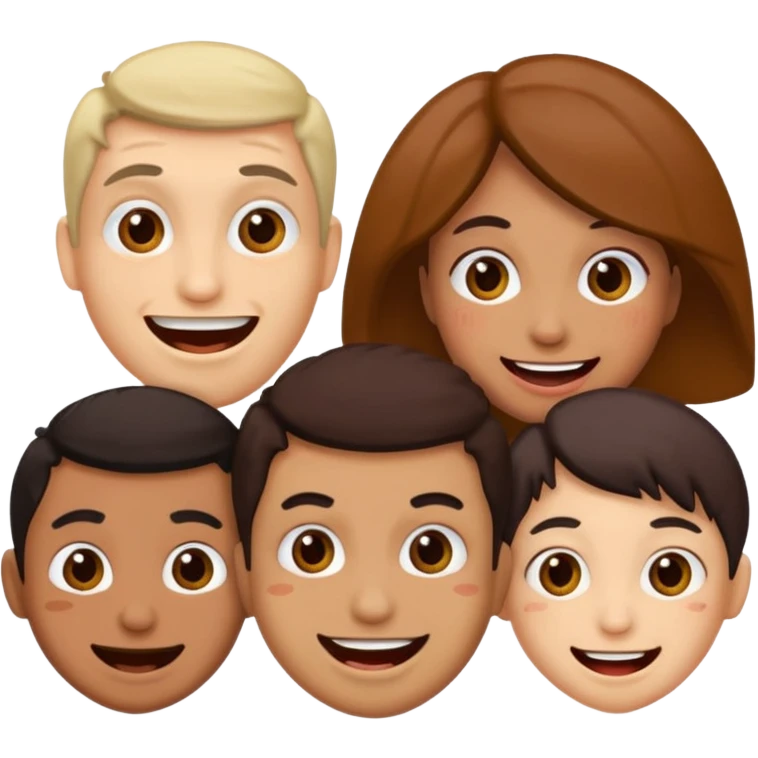 three people making weird crazy faces emoji