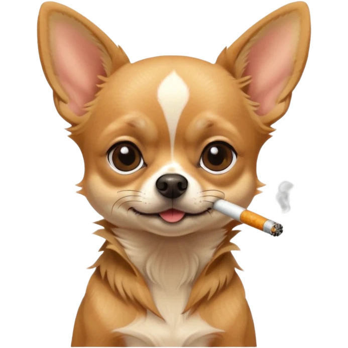 chihuahua smoking cigarette  emoji