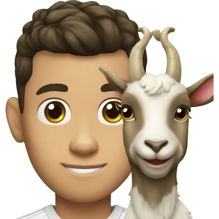 Cr7 with a goat  emoji
