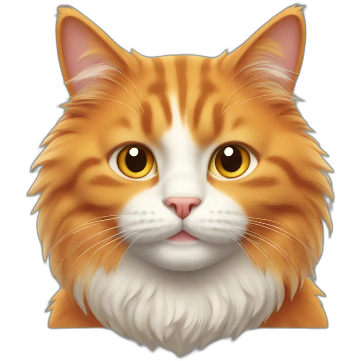 Fluffy orange cat  emoji