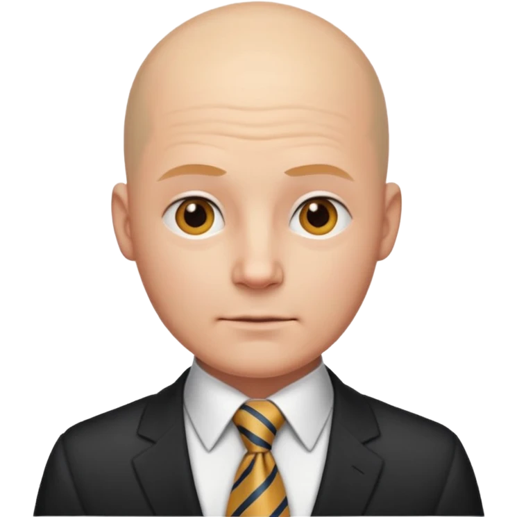 bald with neckties emoji