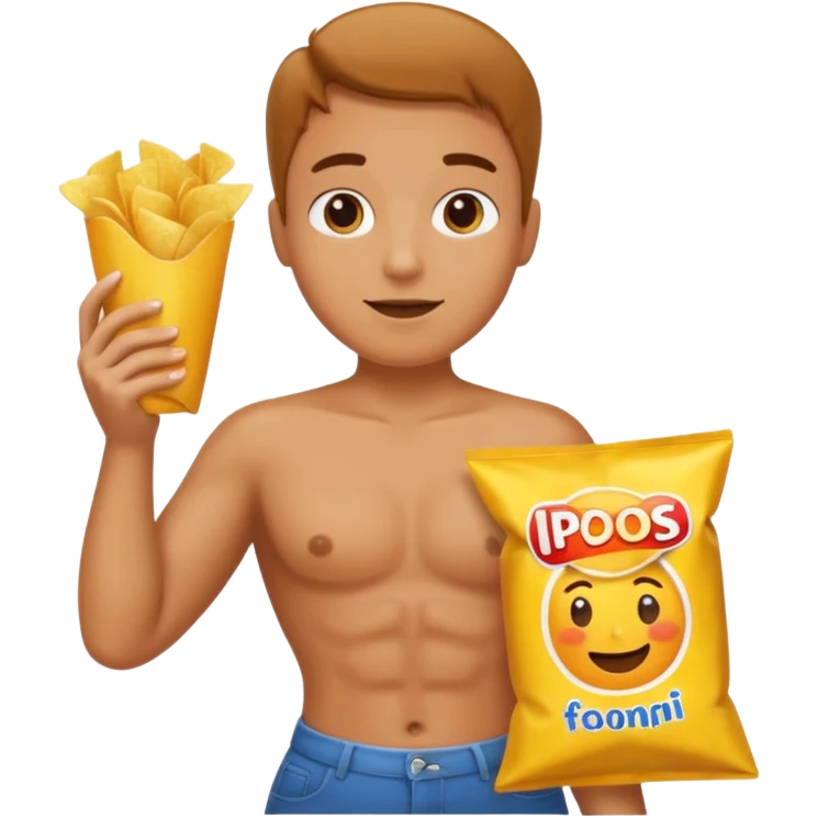 Glutes with bag of chips  emoji