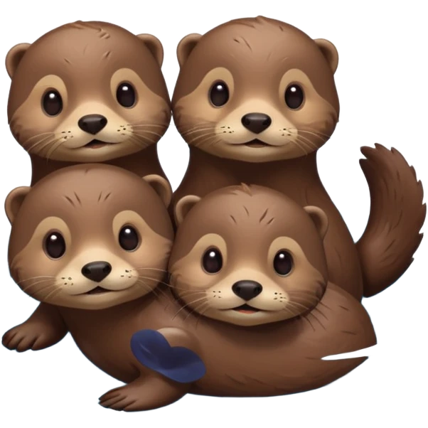 otters swimming emoji