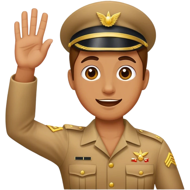 Funny salute emoji