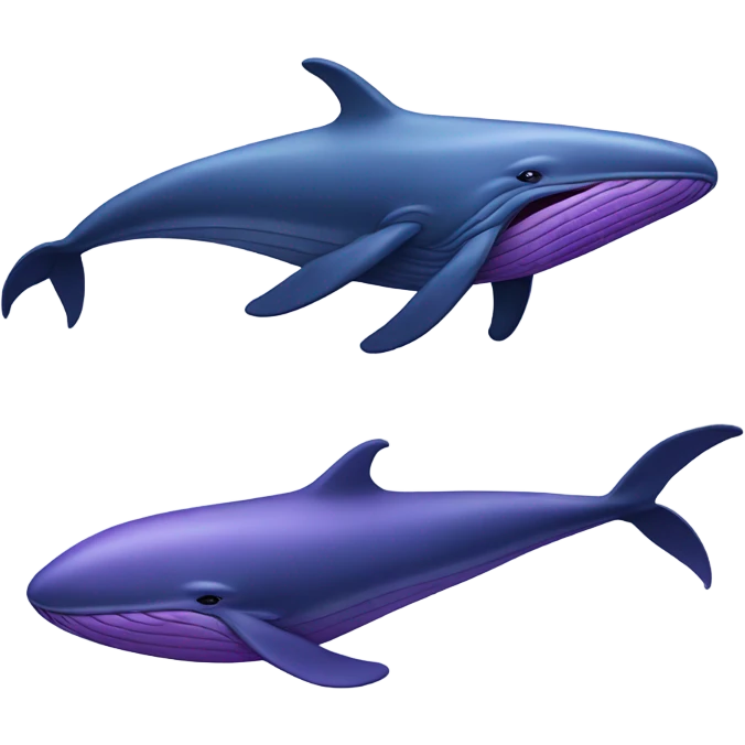 Blue whale purple, open mouth emoji
