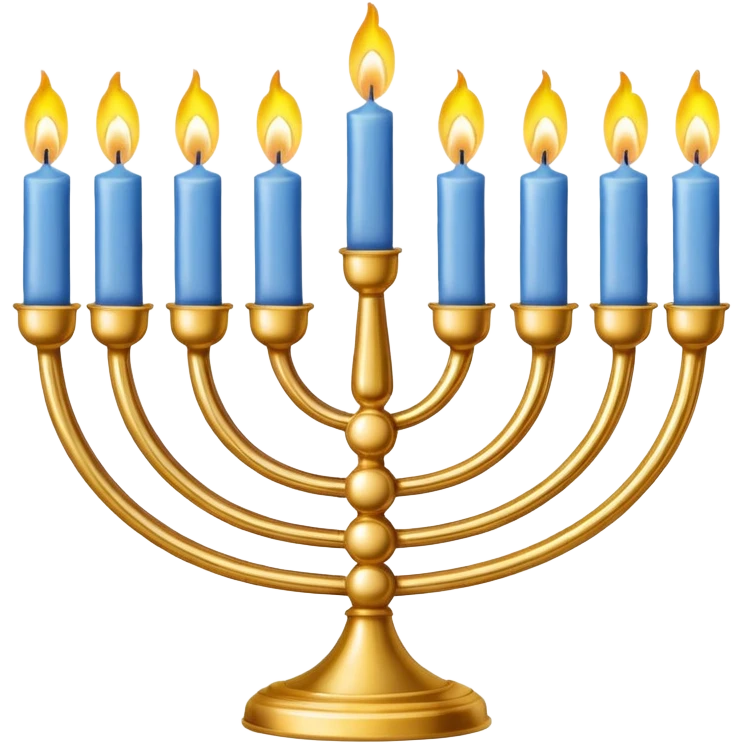 Menorah of 7 candles emoji