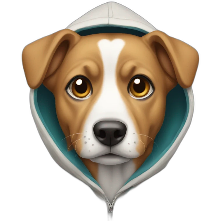 dog wearing hoodie emoji