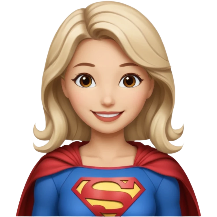 супергёрл в зимней одежде emoji