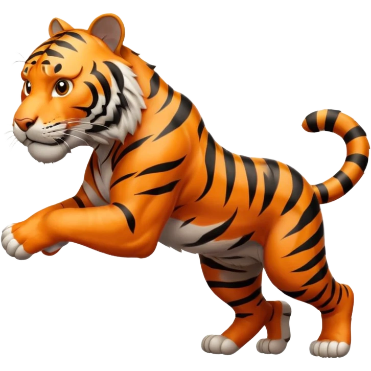 High resolution of a runnig tigar emoji