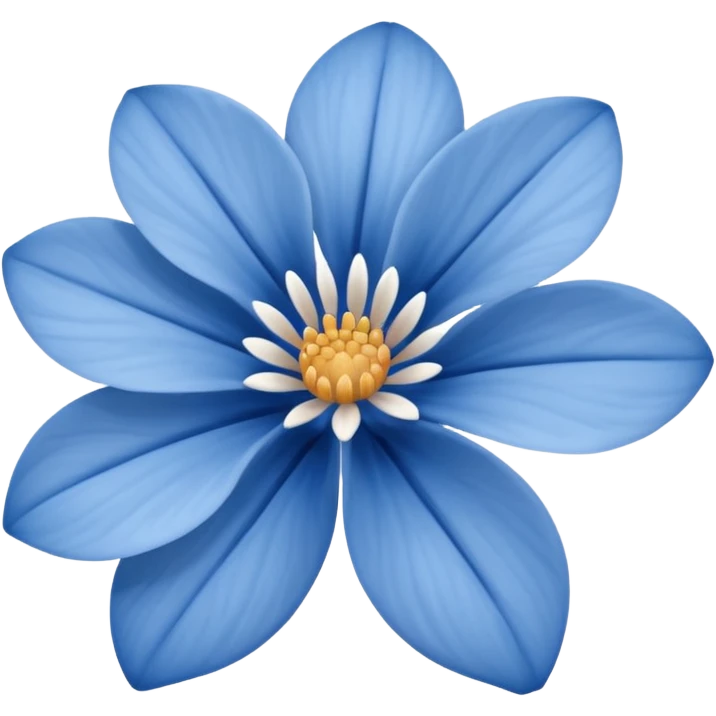 gray blue indigo flower emoji