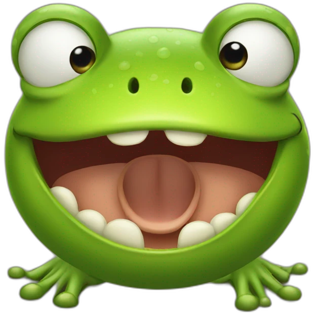 Frogs singing emoji