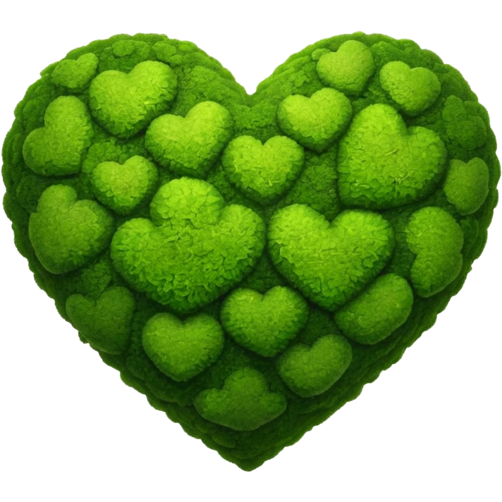 Green moss heart emoji