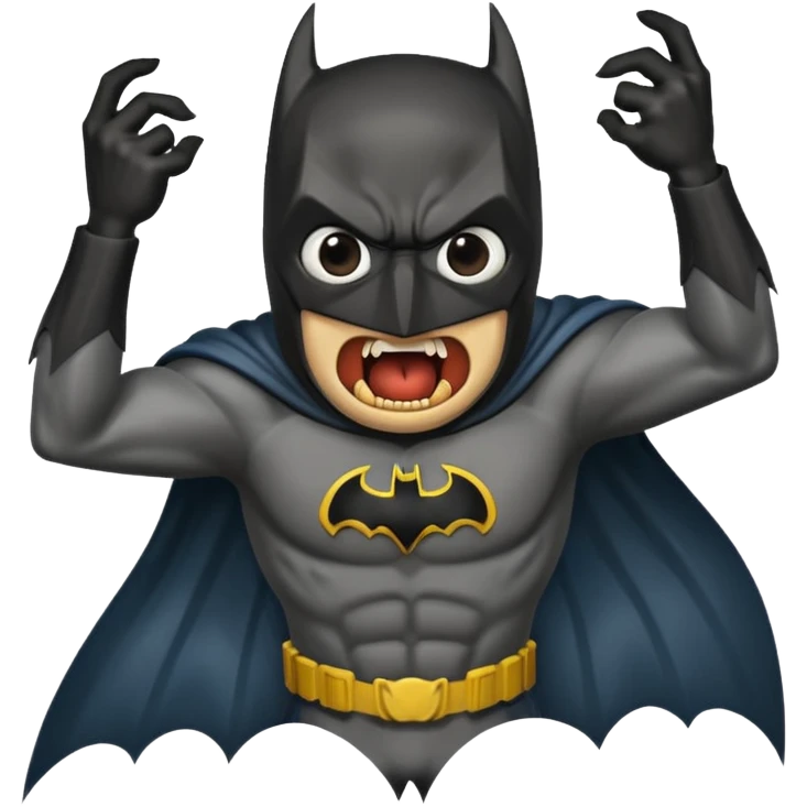 Batman with the Munch Scream pose emoji