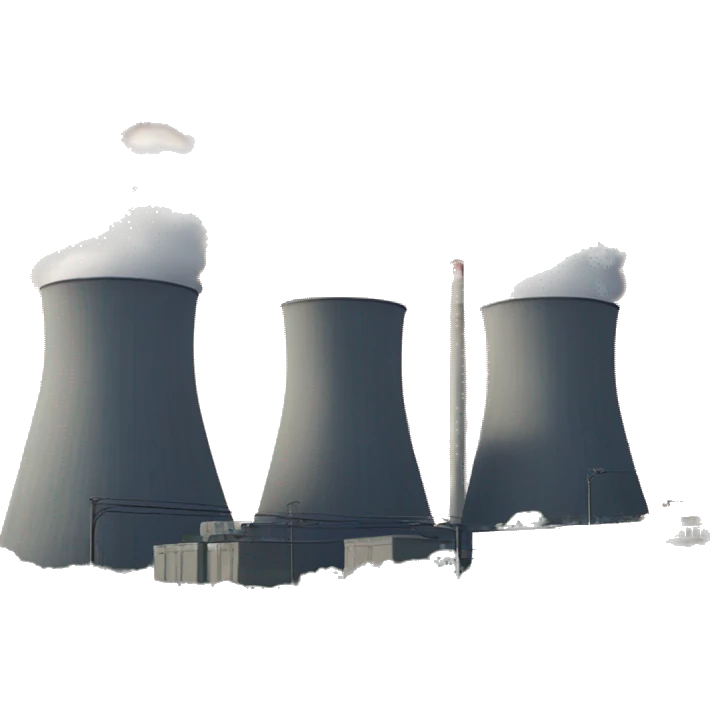 power station photorealistic serious emoji
