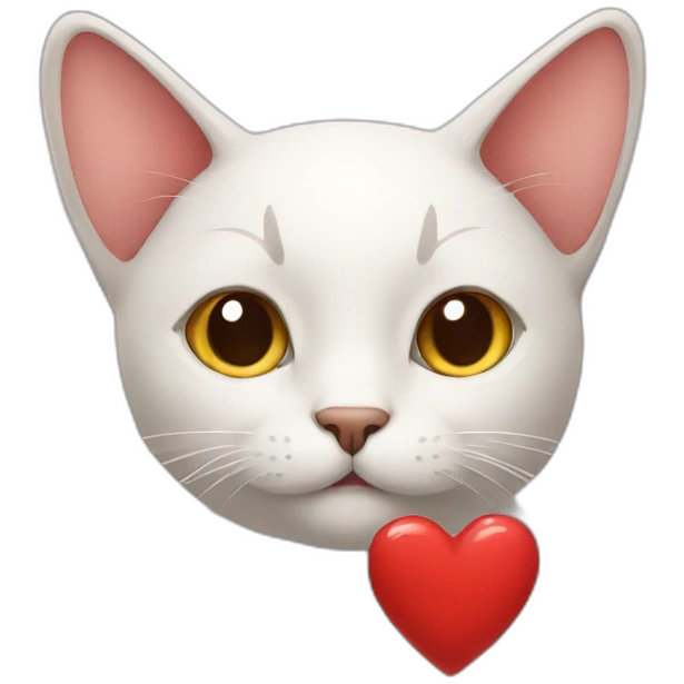 Cat with heart emoji