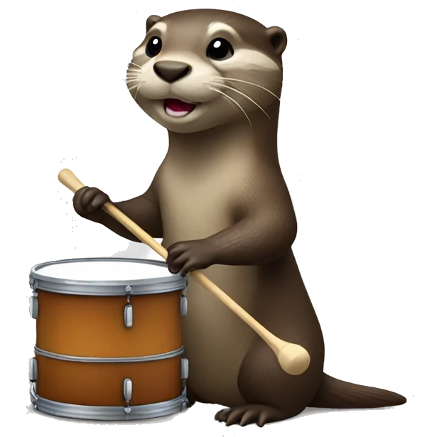 otter playing drums  emoji