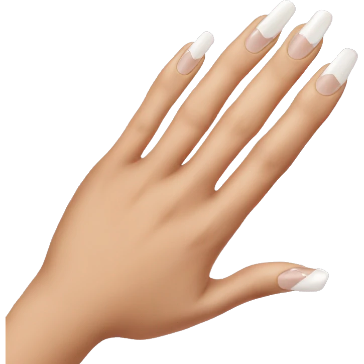 French tip nails emoji