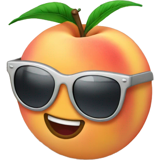 peach-on-a-beach-with-sunglassds emoji