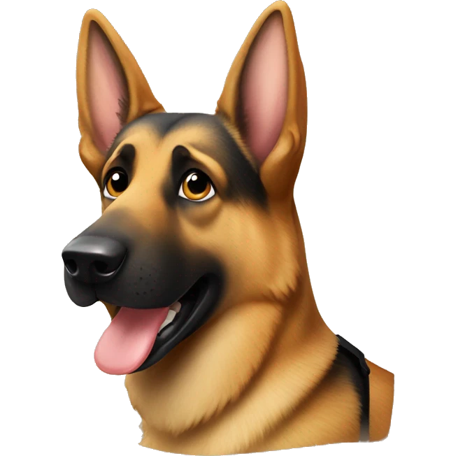 German shepherd holding a bottle of malort booze emoji