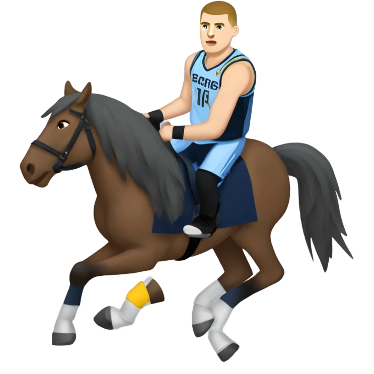 Nikola Jokic on the horse emoji