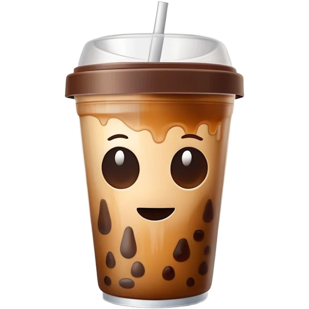 Iced Coffee with lid emoji